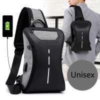 New multifunctional polyester USB charging Single Shoulder Chest Bag