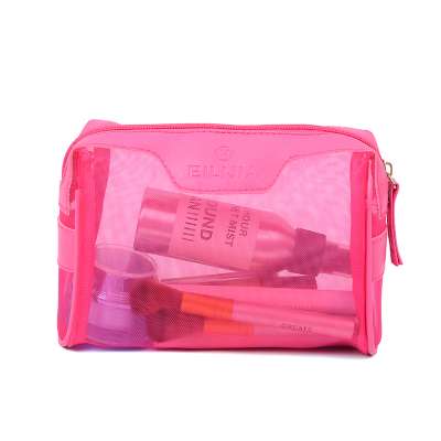 Wholesale custom classic transparent makeup bag clean EVA silk screen cosmetic bag